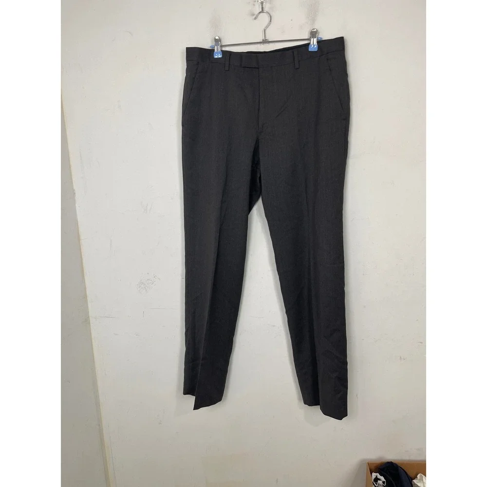 Banana Republic Tailored Slim Wool Dress Pants Mens 34x34 Gray‎ Cerruti Fabric